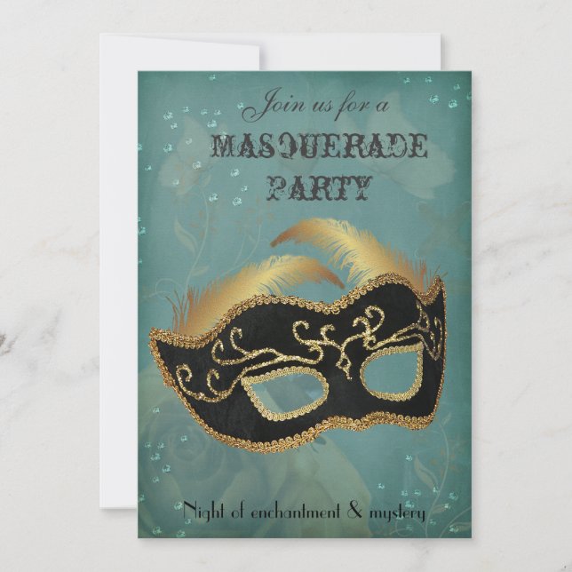 Invitation à une soirée de Fantaisie Masquée (Devant)