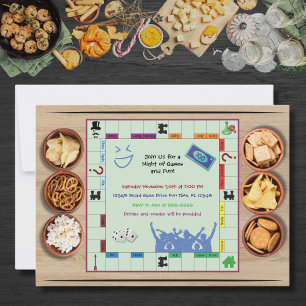 Invitation à une soirée de jeux de société décontr