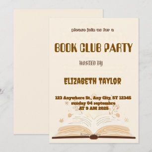 Invitation à une soirée de lecture cosy du club de