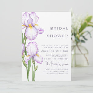 Invitation à une soirée de mariage "Iris délicats"