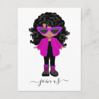 Invitation à une soirée de mode pour petite fille 