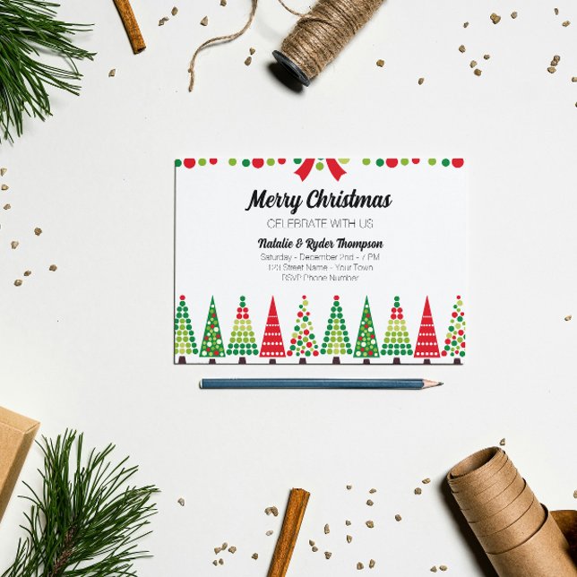 Invitation à une soirée de Noël rétro (Créateur téléchargé)