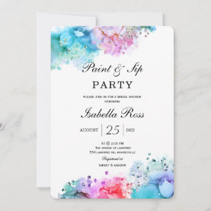 Invitation à une soirée de peinture et de dégustat