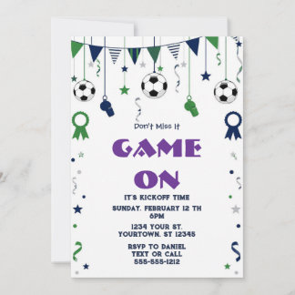 Invitation à une soirée de visionnage de football