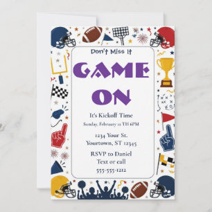 Invitation à une soirée de visionnage de football
