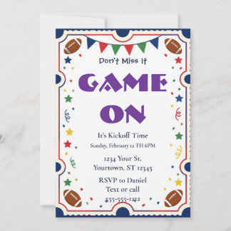 Invitation à une soirée de visionnage de football