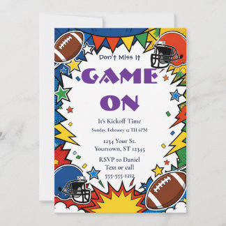 Invitation à une soirée de visionnage de football