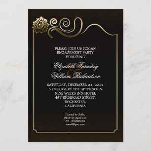 invitation à une soirée d'engagement élégante