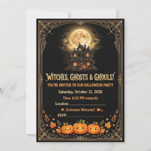 Invitation à une soirée d'Halloween effrayante 🎃�