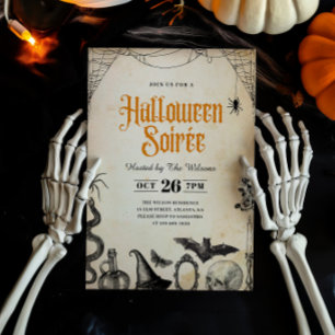 Invitation à une Soirée d'Halloween pour Adultes,