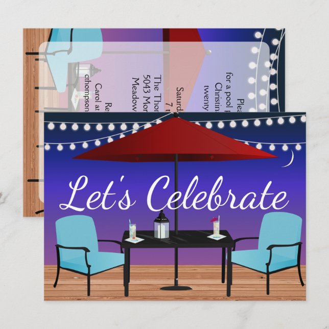 Invitation à une soirée en plein air (Devant / Derrière)