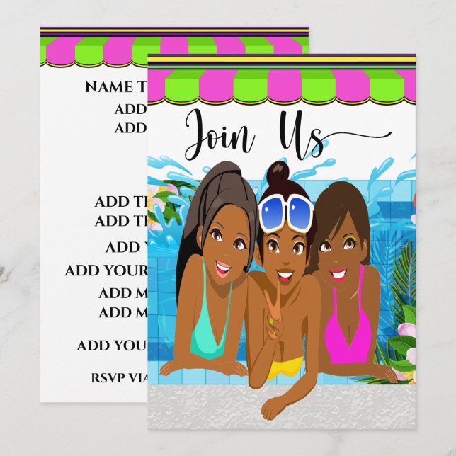 Invitation à une soirée entre dames (Devant / Derrière)