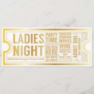 Invitation à une soirée entre filles - Personnalis