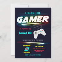 Invitation à une soirée jeux vidéo