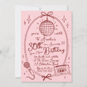 Invitation à une soirée karaoke pour un anniversai