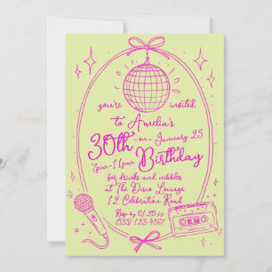 Invitation à une soirée karaoke pour un anniversai