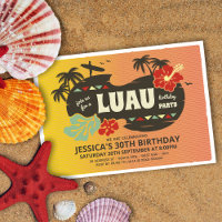 Invitation à une soirée Luau à Hawaï