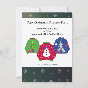 Invitation à une soirée pull de Noël laid