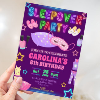 Invitation à une soirée pyjama