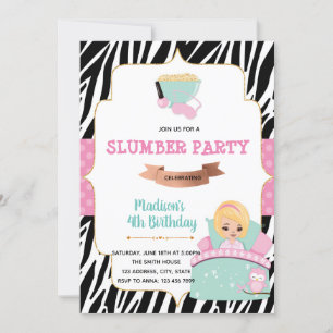 Invitation à une soirée pyjama