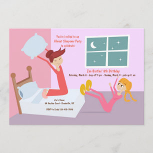 Invitation à une soirée pyjama de combat de coussi