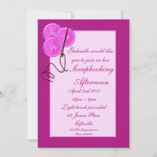 Invitation à une soirée scrapbooking/artisanat