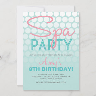 Invitation à une soirée spa