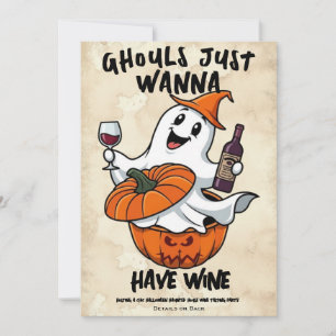 Invitation à une soirée vinicole Halloween - Les g