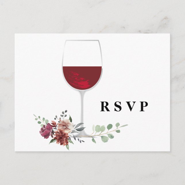 invitation à vin adulte rsvp (Devant)