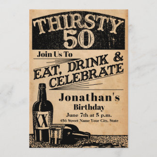 Invitation à Whiskey 50e anniversaire