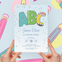 ABC Alphabet coloré 3e fête d'anniversaire