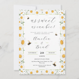Invitation Abee Baby shower Blanc Maisies Maman À Être Douce