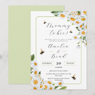 Invitation Abee Baby shower maman d'être aussi doux que peut 