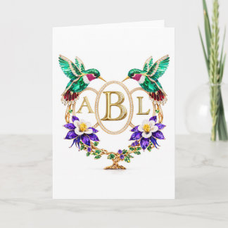 Invitation ABL Hummingbird Any Letters Custom Folded Wedding