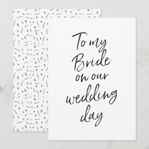 Invitation Abordable Pour ma mariée le jour de notre mariage