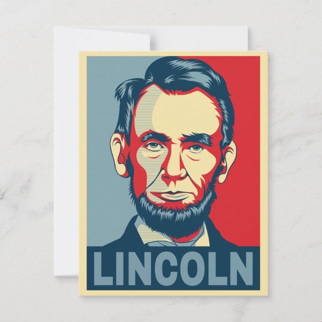 Invitation Abraham Lincoln USA Président Hope Style (Devant)