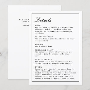Invitation Absolute Classic Script noir et blanc
