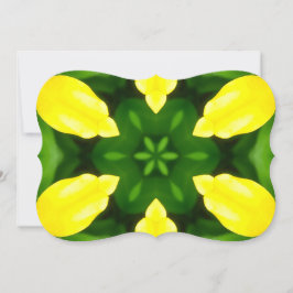 INVITATION ABSTRACT YELLOW AND GREEN DRAWING. SAMER BRASIL. 3