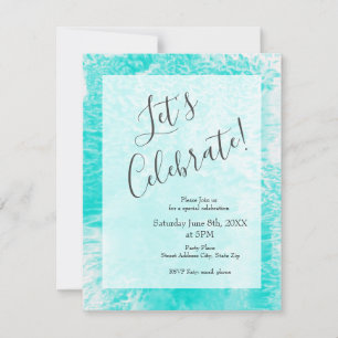 Invitation abstrait "Aqua Foam"