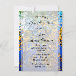 Invitation © Abstrait de vaguelettes d'eau réfléchissante