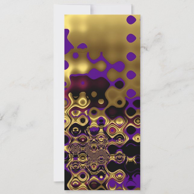 Invitation Abstrait Gold Purple Black (Devant)