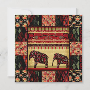 Invitation Abstrait rétro africain vintage sans couture