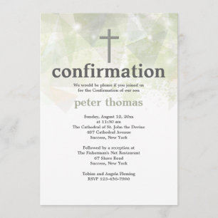 Invitation abstraite à la mode de confirmation