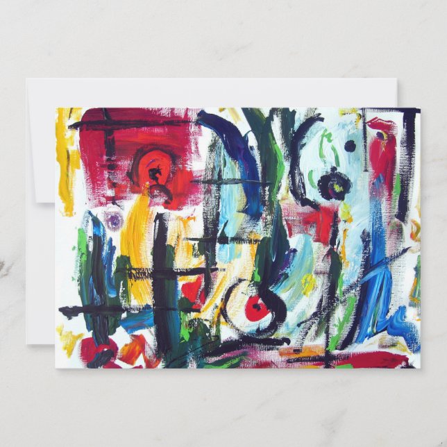 Invitation Abstraite Color Whimsy (Devant)