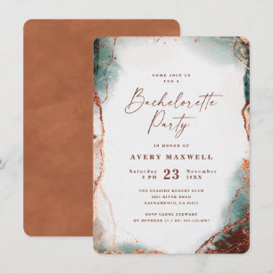 Invitation Abstraite Ethereal Terra Cotta Bachelorette Party