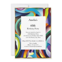 Abstraite fête d'anniversaire rouge bleu turquoise