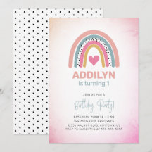 Abstraite Rainbow Girls 1er anniversaire