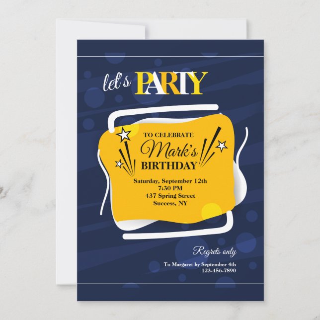 Invitation Abstraite Se démarquer (Devant)