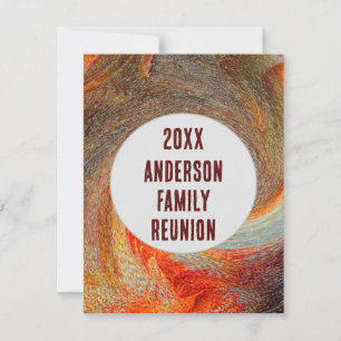 Invitation Abstraite Swirl Super Réunion familiale