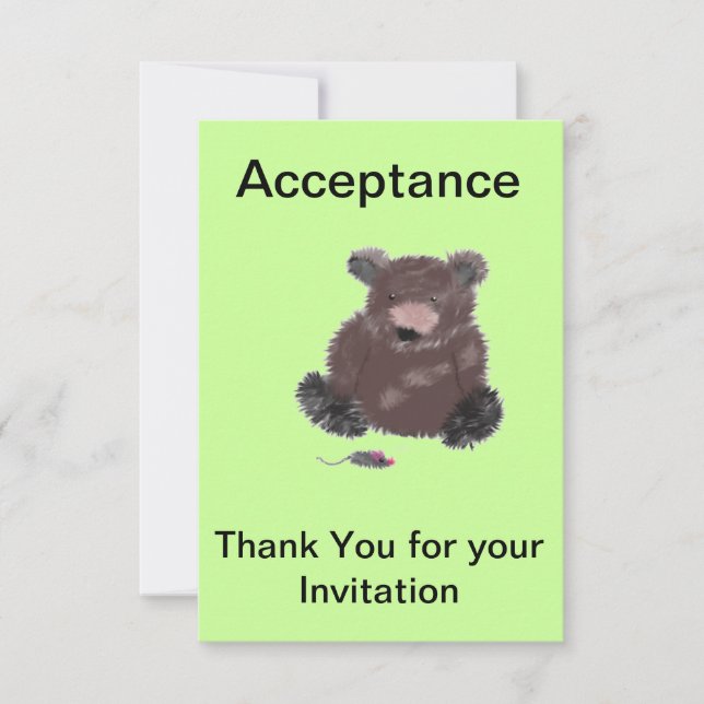 Invitation Acceptation de l'invitation (Devant)